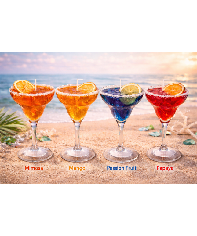 4-Piece Tropical Cocktail Candle Set